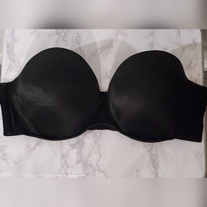 Cacique Black Strapless Bra Sz 44 DDD
